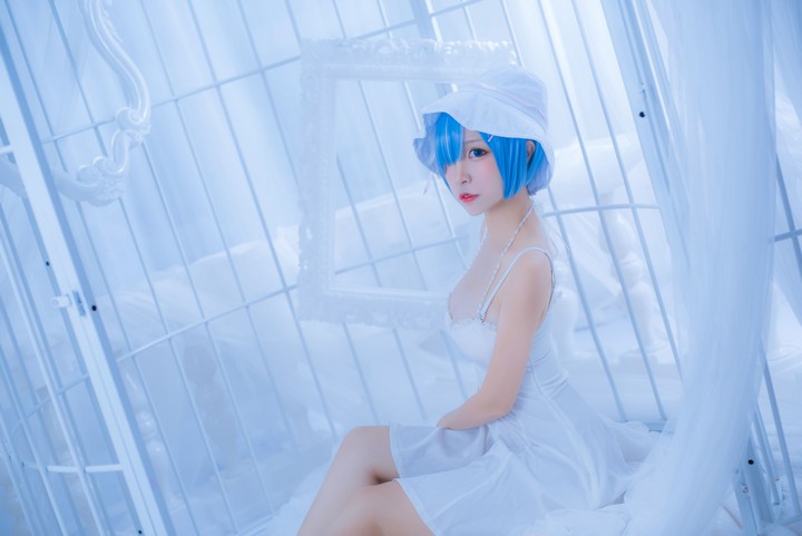 Coser@二佐Nisa VOL.021 雷姆白裙预览图