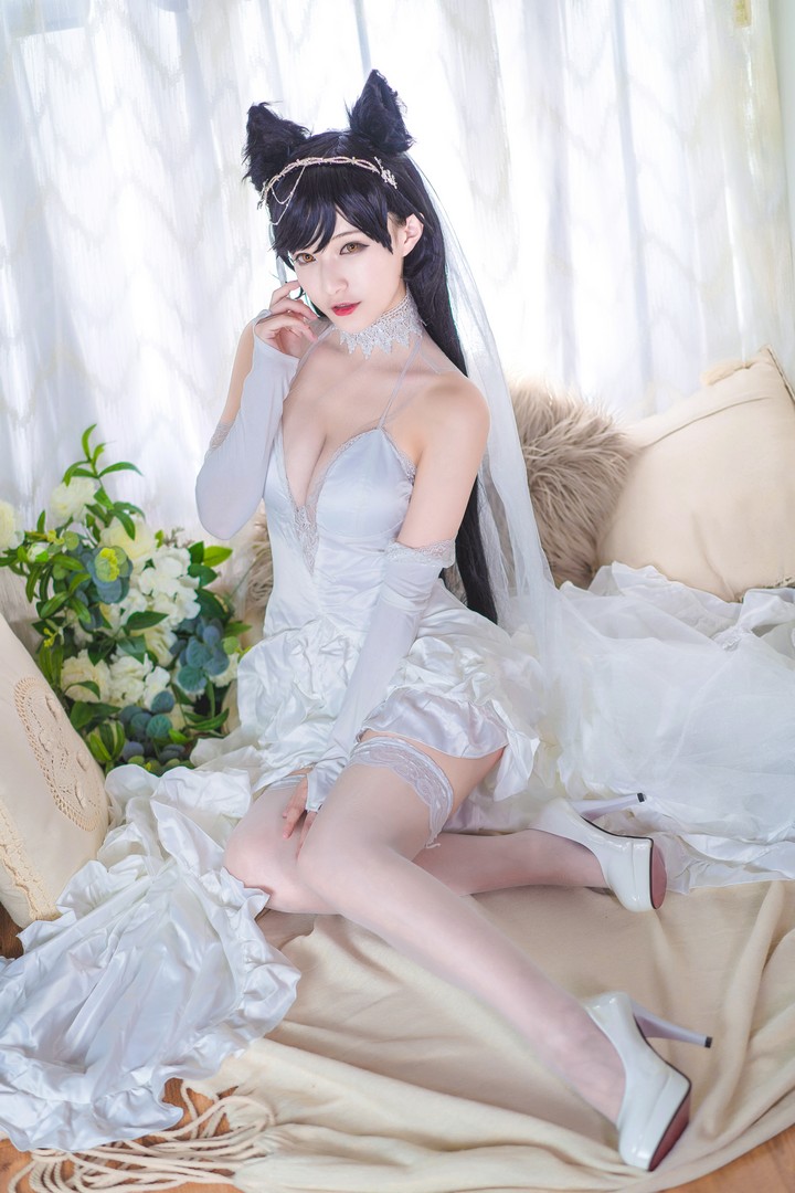 Coser@铁板烧鬼舞w VOL.007 爱宕婚纱998预览图