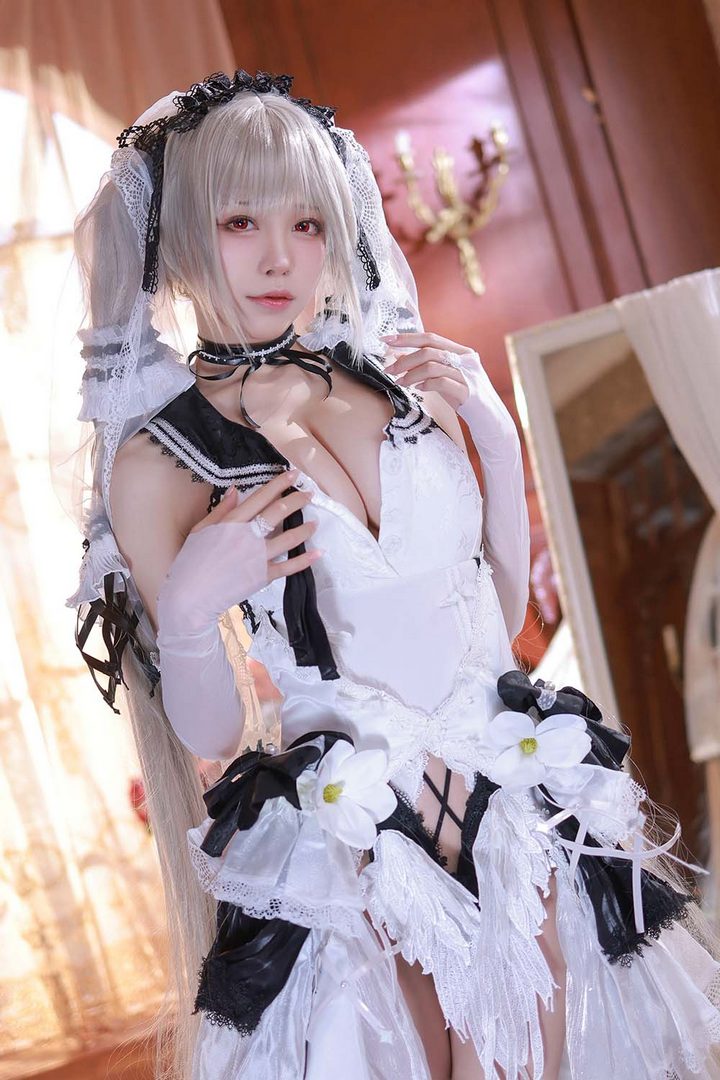 Coser@水淼Aqua VOL.053 碧蓝航线 可畏 婚纱[45P／53.1MB]预览图