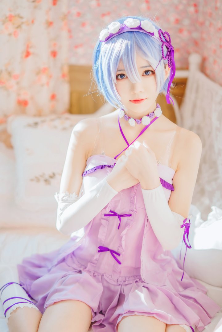 Coser@桜桃喵 VOL.113 蕾姆小睡裙[40P-639MB]预览图